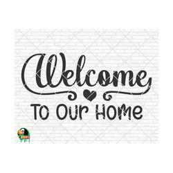 Welcome To Our Home SVG, Welcome Sign Svg, Welcome To Our Home Design for Shirts, Welcome To Our Home Cut Files, Cricut,