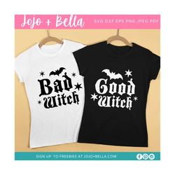 Good Witch Bad Witch Svg Bundle, Witch SVG, Halloween Witch Svg, Witch Cut File, Spooky Witch Svg, Svg files for Cricut,