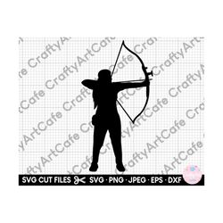 archery archer silhouette svg archery archer silhouette png archery archer cut file for cricut