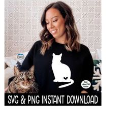 Cat Silhouette PnG, Cat Silhouette SVG, Cat SvG, Cat image PNG, SvG Instant Download, Cricut Cut Files, Silhouette Cut F