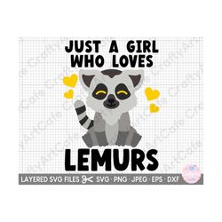 LEMUR SVG just a girl who loves lemurs