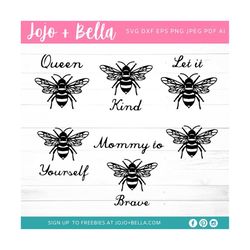 Bee SVG, Bee Svg Bundle, Let It Bee Svg, Bee Happy Svg, Queen Bee SVG, Bee kind SVG, Mommy to Bee Svg, Svg files for Cri