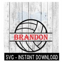 Volleyball Frame SVG, Sports Ball SVG, Volleyball SVG Files, Instant Download, Cricut Cut Files, Silhouette Cut Files, D
