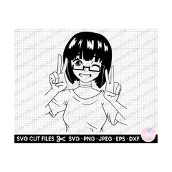 anime girl svg png cricut cut file
