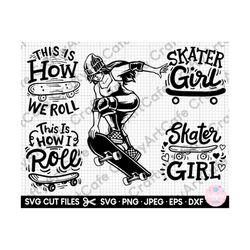 skater gril svg, skater girl png, skateboard girl, skateboarder, skateboarding
