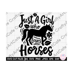 just a girl who loves horses svg