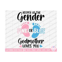 gender reveal svg png godmother