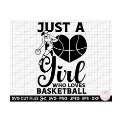 basketball girl svg png just a girl who loves basketball