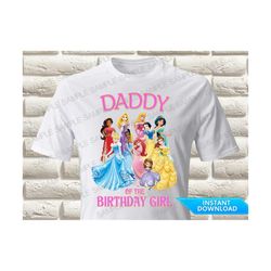 Princess Daddy of the Birthday Girl Iron On Transfer, Princess Iron On Transfer, Princess Birthday Shirt Iron On