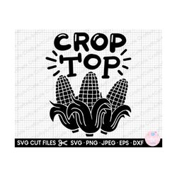 Corn Farmer Png Crop Top