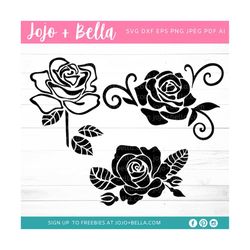 Rose SVG Bundle - Valentines Day - Flower svg - Flower svg file - Rose Svg - Rose Clipart - Valentines svg files, rose d