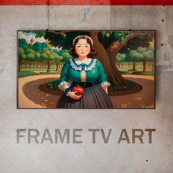 Samsung Frame TV Art Digital Download, Frame TV Fernando Botero style, Contemporary interior artwork, Portrait painting