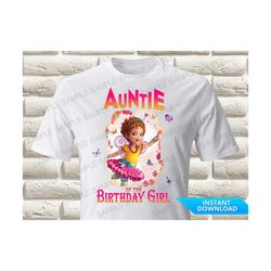 Fancy Nancy Auntie of the Birthday Girl Iron On Transfer, Fancy Nancy Iron On Transfer, Fancy Nancy Birthday Shirt Iron