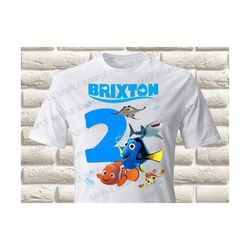 Finding Dory Iron On Transfer, Finding Dory Birthday Boy Iron On Transfer, Finding Dory Birthday Shirt Iron On Transfer,