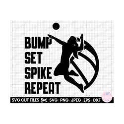 volleyball svg volleyball png for cricut bump set spike repeat