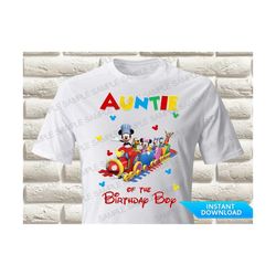 Mickey Mouse Clubhouse Auntie of the Birthday Boy Iron On Transfer, Mickey Mouse Choo Choo Express Iron On Transfer, Mic