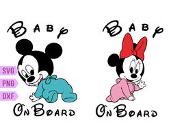 Disney Baby Minnie Mouse Svg, Baby Mickey Mouse Svg, Baby Minnie and Mickey Party Svg
