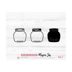 Mason Jars SVG,Mason Bottle,Glass Jars,Monogram Frame,Vase,Name,Outline,Jars Clipart,DXF,PNG,Cricut,Silhouette,Instant d