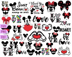 Mickey Love svg, Disney Love Wording svg, Mickey Valentines svg, Valentine Love svg, Heart Love svg