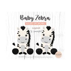 Baby Zebra SVG,Zebra Svg For Cricut,Cut File,Layered,DXF,Safari Animals Svg,PNG,Clipart,Vinyl,Silhouette,Instant downloa