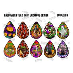 Halloween Earrngs Png, Halloween Png, Ghost Png, Skull Png, Pumpkin Png, Halloween Teardrop Earrings Png,Gnom Earrngs Pn