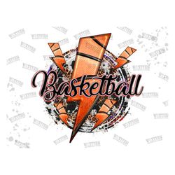Basketball Lightning Design Png, Digital Download PNG,Sports Sublimation,Love Sports, Sport Sublimation, Sport Png,Digit