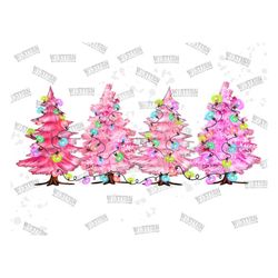 Christmas Pink Trees Png Sublimation Design, Western Design ,Pink Trees Png,Christmas Pink, Pink Trees Light Png ,Pink P