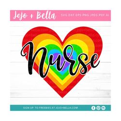 Nurse Svg - Rainbow Svg, Nurse Rainbow Svg, Essential Worker Svg, Virus Svg, Love Svg, Faith Svg, Blessed Svg, Cricut, s