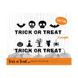 Trick or Treat Shirt SVG,Halloween Sign,Bag,Bat,Skeleton,PNG,Cut File,Vinyl,Pumpkin,Spooky,Party,Clipart,DXF,Cricut,Inst