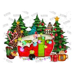 Merry Christmas PNG, Caravan PNG, Christmas Camper, Christmas Tree PNG, Christmas Png, Sublimation Design, Digital Downl