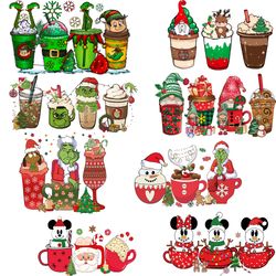8 Christmas Coffee Grinch Bundle Png, Christmas Coffee Png, Coffee Png, Christmas logo Png, Instandownload