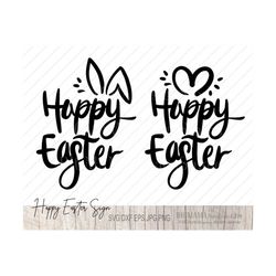 Happy easter sign SVG,Easter sign DXF,Silhouette,Vector,Cricut,Digital,Commercial use,Instant download_CF19