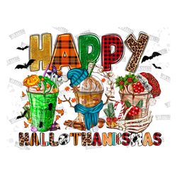 Happy Hallothanksmas Coffee PNG, Coffee Clipart, Fall PNG, Halloween png, Christmas PNG, Western Png, Instant Download,