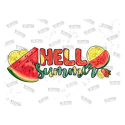 Hello Summer Watermelon And Lemon Png, Hello Summer Png, Love Summer Png, Summer fruits Png, Summer Png, Sublimation Des