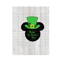 SVG File for Mickey with St Patricks Day Hat