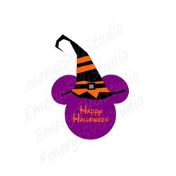 SVG File for Halloween Witch Hat Mickey