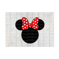 SVG DXF File for Minnie Dotted Bow