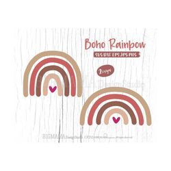 Boho Rainbow SVG,Rainbow,Rainbow with heart,Cut file,Vinyl,Kids,Birthday,EPS,PNG,Printable,Clipart,Cricut,Silhouette,Ins