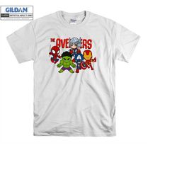 Marvel Chibi Avenger Baby Superhero T-shirt Hoodie Kids Child Tote Bag Tshirt S-M-L-XL-XXL-3XL-4XL-5XL Gildan Oversized