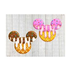 PNG File for Mickey and Minnie Ice Cream Cone