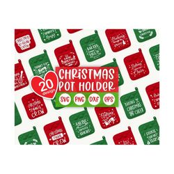 Christmas Pot Holder Svg Bundle,Pot Holder Svg,Chrismas Oven Mitt Svg,Kitchen Svg,Baking Svg,Christmas Svg,Cut Files For