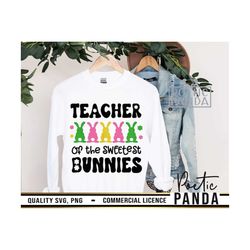 Teacher Of Bunnies SVG PNG, Easter Shirt Svg, Teacher Bunny Svg, Easter Svg, Hoppy Teacher Svg, Teacher Easter Svg, Cric