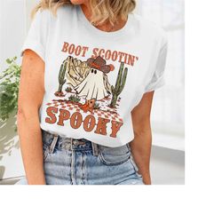 Halloween Shirt, Boot Scootin Spooky Western Shirt, Funny Halloween Tee, Scary Halloween Costumes, Pumpkin Halloween Shi