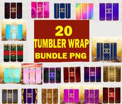 20 Tumbler Logo Brand Bundle Design Png, Fashion Tumbler Wrap, Sublimation Designs Downloads, Instant Download