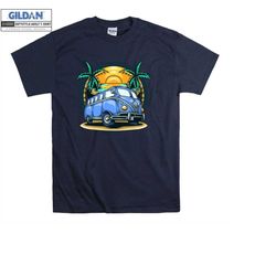 Summer Caravan T-shirt Holiday Island Vanlife T shirt Tshirt Oversized S M L XL XXL 3XL 4XL 5XL Men Women Unisex D3438