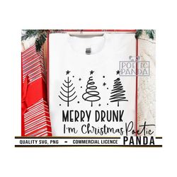 Merry Drunk I'm Christmas SVG PNG, Christmas Vibes Svg, Merry Mama Svg, Merry AF Svg, Sarcastic Svg, Christmas Shirt Svg