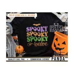 Spooky Babe SVG PNG, Spooky Babe Svg, Mom Halloween Svg, Halloween Shirt Svg, Spooky Vibes Svg, Spooky Babe Png, Spooky