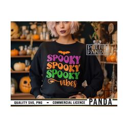 Spooky Vibes SVG PNG, Trick Or Treat Svg, Adult Halloween Shirt Svg, Halloween Png, Halloween Svg Shirts, Spooky Season