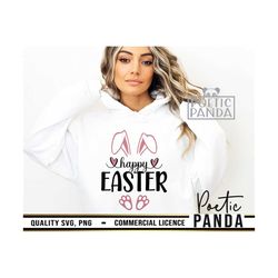 Happy Easter SVG PNG, Spring Svg, Baby Easter Svg, Kids Easter Svg, Easter Shirt Svg, Easter Sign Svg, Bunny Ears Svg, E