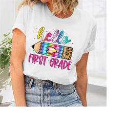 Teacher Shirt, Hello First Grade Shirt, 1st Grade, Teacher Appreciation, Funny Teacher, Teacher Life, Teacher Gift Idea,